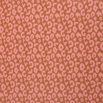 50x70 cm Zuschnitt Kunstleder Happy Collection Leo Terracotta/Lachs by Cherry Picking von Swafing